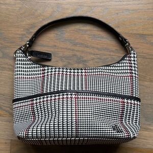 Vtg. Ralph Lauren Black and White Houndstooth Shoulder Bag